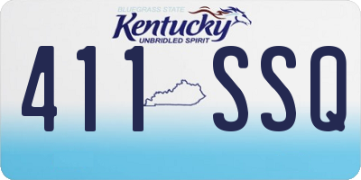 KY license plate 411SSQ