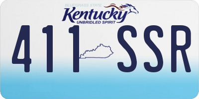 KY license plate 411SSR