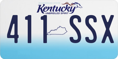 KY license plate 411SSX