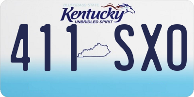KY license plate 411SXO