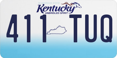 KY license plate 411TUQ