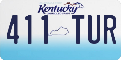 KY license plate 411TUR
