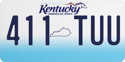 KY license plate 411TUU