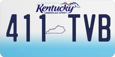KY license plate 411TVB