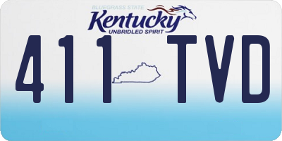 KY license plate 411TVD