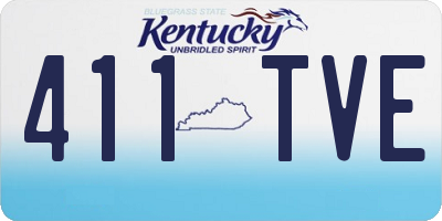 KY license plate 411TVE