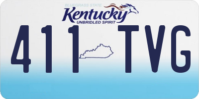 KY license plate 411TVG