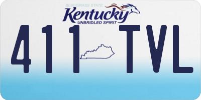 KY license plate 411TVL