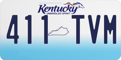 KY license plate 411TVM