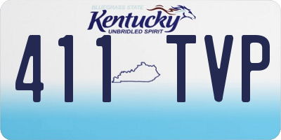 KY license plate 411TVP