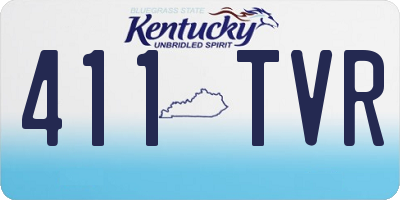 KY license plate 411TVR