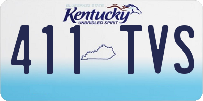 KY license plate 411TVS