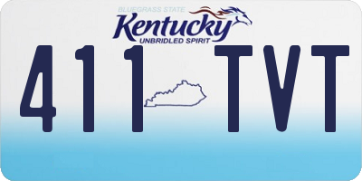 KY license plate 411TVT