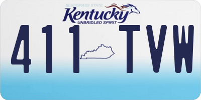 KY license plate 411TVW