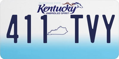 KY license plate 411TVY