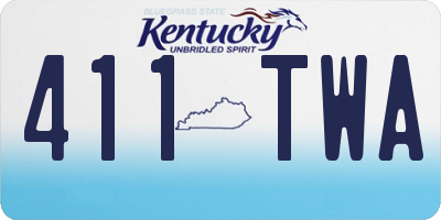 KY license plate 411TWA