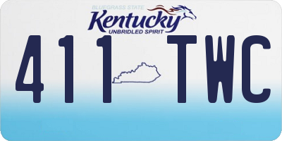 KY license plate 411TWC