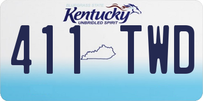 KY license plate 411TWD