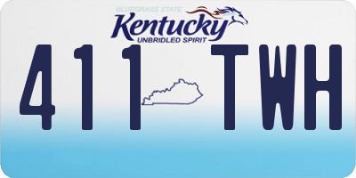 KY license plate 411TWH