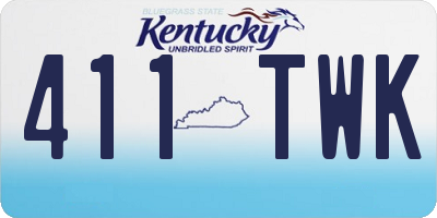 KY license plate 411TWK