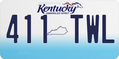 KY license plate 411TWL