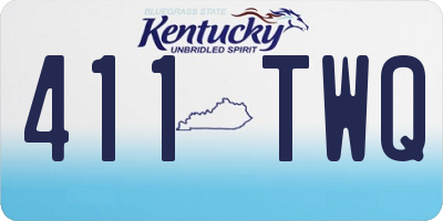 KY license plate 411TWQ