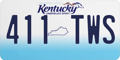 KY license plate 411TWS