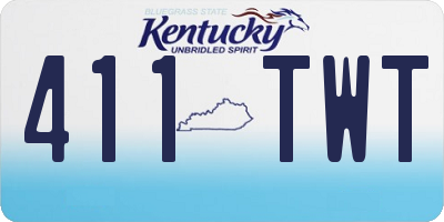 KY license plate 411TWT