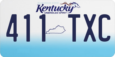 KY license plate 411TXC