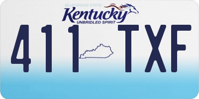 KY license plate 411TXF