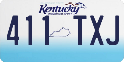 KY license plate 411TXJ