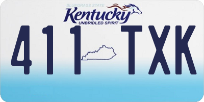 KY license plate 411TXK