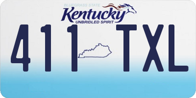 KY license plate 411TXL