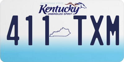 KY license plate 411TXM