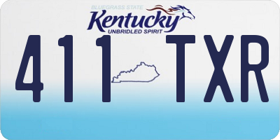 KY license plate 411TXR