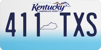 KY license plate 411TXS