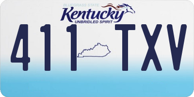 KY license plate 411TXV