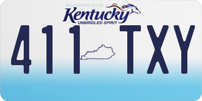 KY license plate 411TXY