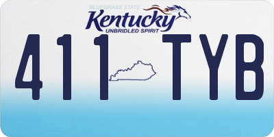 KY license plate 411TYB