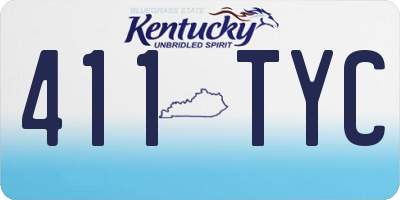 KY license plate 411TYC