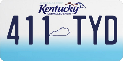 KY license plate 411TYD