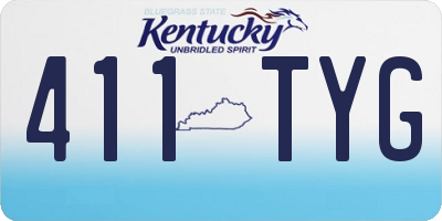 KY license plate 411TYG