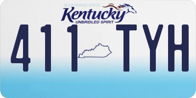 KY license plate 411TYH