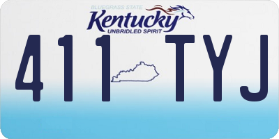 KY license plate 411TYJ