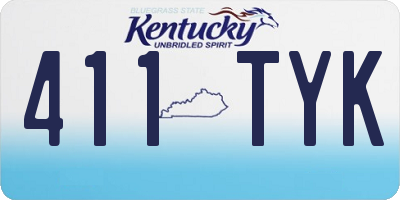 KY license plate 411TYK