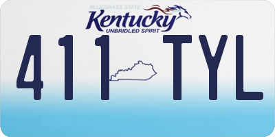 KY license plate 411TYL