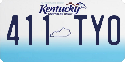 KY license plate 411TYO