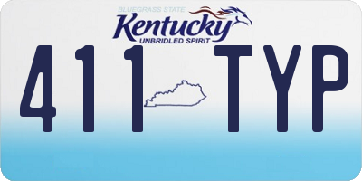 KY license plate 411TYP