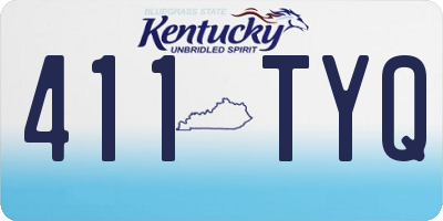 KY license plate 411TYQ