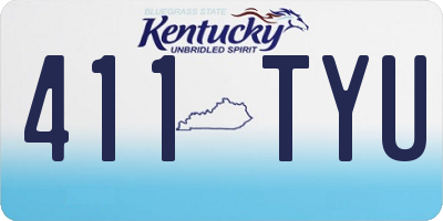 KY license plate 411TYU